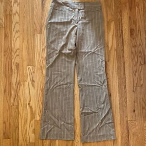 Lafayette 148 sz 4 beige striped trouser slacks great pre owned condition